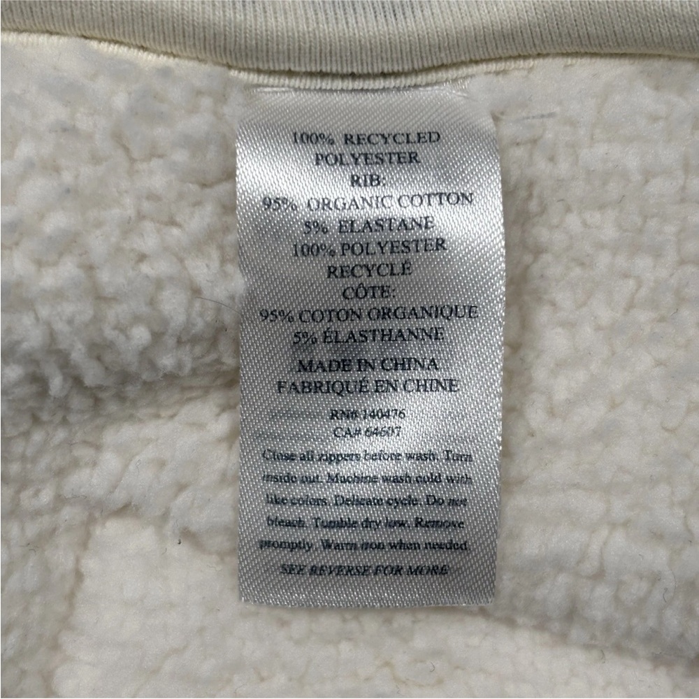 Faherty x B.Yellowtail High Pile Fleece Jacket Women’s Small Ivory Full Zip - Picture 8 of 11
